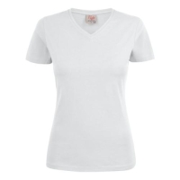 Printer Heavy V Lady T-Shirt wit,l