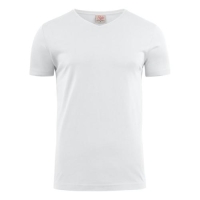 printer heavy v t-shirt wit,l