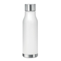 Lekvrije RPET drinkfles 600 ml transparant/wit