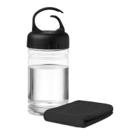Drinkfles met handdoek