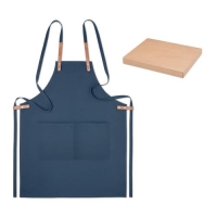 Schort organisch katoen Nagpur colour blauw