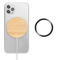 Magnetische draadloze oplader Rundo mag hout