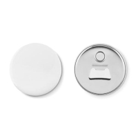 Koelkastmagneet en flesopener Pin opener mat zilver