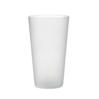 Frosted PP cup 550 ml Festa cup transparant/wit