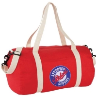 Katoenen duffeltas Barrel rood