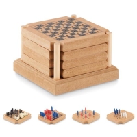 4-delig set onderzetters spel Coastgame wood