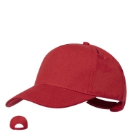 Gerecycled katoenen pet Pickot rood