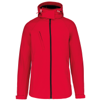 Kariban dames softshell jas met capuchon rood,3xl