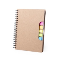 Notitieblok met sticky notes naturel