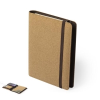 Set van notitieboek en oplader lichtbruin