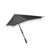 Senz large stormparaplu pure black reflective