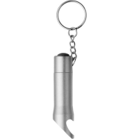 Aluminium zaklamp met opener zilver
