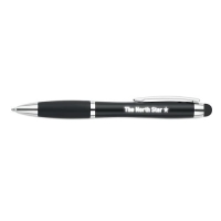 Touchpen met oplichtend logo zwart