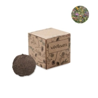 Zaadbom wilde bloemen Bombi beige