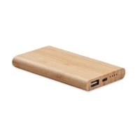 Bamboe powerbank type C 4000 wood