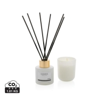 Set kaars en geursticks Ukiyo wit