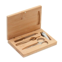 RVS manicureset Zare wood
