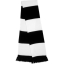 Gestreepte sjaal met franjes zwart/wit