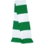 Gestreepte sjaal met franjes kelly green/wit