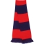 Gestreepte sjaal met franjes navy/red