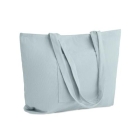 Grote corduroy boodschappentas Cordy-G babyblauw