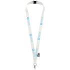 PET lanyard met veiligheidssluiting Tom wit