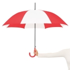 Automatische paraplu Disco rood/wit