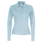Longsleeve polo dames lichtblauw,l