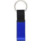 Metalen sleutelhanger met winkelmunt blauw