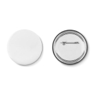 Metalen button Pin mat zilver