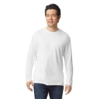 Gildan heren longsleeve wit,l