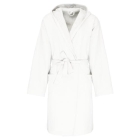 Biologische badjas met capuchon wit,s/m