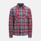 5138 Flanel werkshirt rood/blauw,l