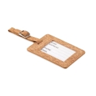 Bagagelabel van kurk Coco beige