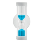 Douche zandloper met zuignap blauw