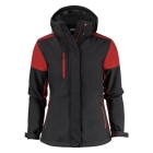 Prime padded softshelljas dames zwart/rood,l