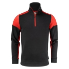 Sweater Prime halfzip zwart/rood,l