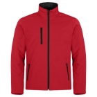 Gewatteerde softshell jas rood,l
