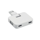 4-poorts USB-hub Square-c wit