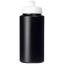 Baseline Plus grip 500 ml sportfles met sportdeksel zwart/wit