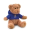 Teddybeer met sweatshirt blauw