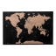 Wereldkaart Traveler zonder kleur