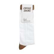 Coffee Socks sokken wit/bruin