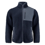 Bicolor teddy fleece sweater Kingsley zwart,2xl