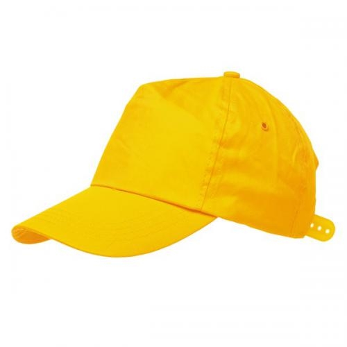 Katoenen baseball cap geel