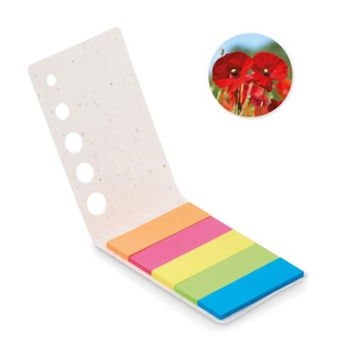 Zaadpapier pagemarkers Memo seed wit