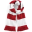 Gestreepte sjaal Stadium classic red/white