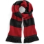 Gestreepte sjaal Stadium zwart/klassiek rood