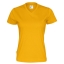 Dames T-shirt V-hals ecologisch Fairtrade katoen geel,l