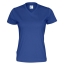 Dames T-shirt V-hals ecologisch Fairtrade katoen koningsblauw,l